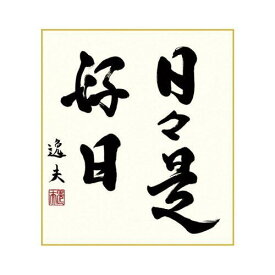 COMOLIFE コモライフ 色紙 中田逸夫 日々是好日 24.2×27.2cm K11-030 (2167318)