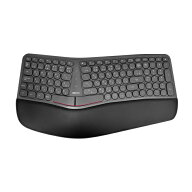 ユニーク K680ERG ワイヤレスキーボード テンキー付き 日本語105キー メンブレン エルゴノミクスデザイン…