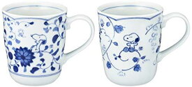 金正陶器(Kaneshotouki) スヌーピー 藍唐草 ペアマグセット 630740