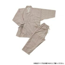 角野晒染 KADONO SARASHI SOME 和晒 ガーゼパジャマ 纏 Matoi いろは織 レディース 白茶ストライプ S (2320137)