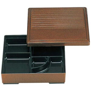 【まとめ買い10個セット品】 角千筋弁当 梨地 8寸(仕切付)5-840-1.14【ECJ】