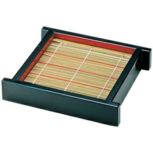 【まとめ買い10個セット品】 DX そばセイロ 黒内朱 中 竹ス付 6-784-4.5【ECJ】