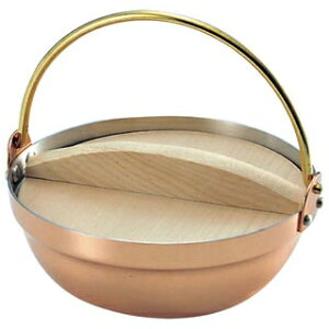 【まとめ買い10個セット品】 銅 段付ツル付鍋(木蓋付)1人用 S-5003 14cm【ECJ】