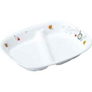 【まとめ買い10個セット品】 リ・おぎそ 子ども食器シリーズ 角仕切皿 21cm 1916-1240【ECJ】