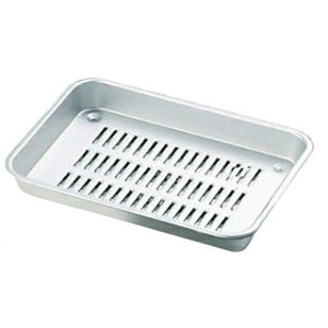 アルマイト 標準 水切バット 4号 276×211×36【餃子水切り 野菜水切り 餃子野菜水切り器 業務用水切り サラダの水切り器 水を切る道具 レタスの水切り食器 キャベツ千切り水切り】【ECJ】