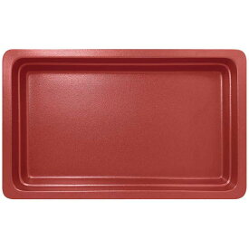 ラックポーセレン ガストロノームパン 角型 浅 2/3 ダークレッド【ECJ】