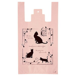 エレガントキャット レジ袋 18×35(23)×横マチ10 100枚 61-430-82-1【店舗什器 小物 ディスプレー ギフト ラッピング 包装紙 袋 消耗品 店舗備品】【ECJ】