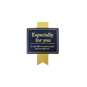 リボン型シール ネイビー 100枚 61-803-18-16【店舗什器 小物 ディスプレー ギフト ラッピング 包装紙 袋 消耗品 店舗備品】【ECJ】