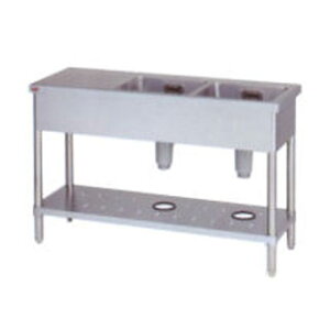 業務用 マルゼン 2槽台付シンク BST2-124LN 【メーカー直送/後払い決済不可】【二層 シンク 2層 シンク 厨房 二層式 シンク ステンレス流し台 業務用 ステンレスシンク 業務用流し台 二槽 シン