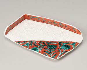 【まとめ買い10個セット品】和食器 オ201-018 屏風七宝赤絵前菜盛皿【キャンセル/返品不可】【ECJ】