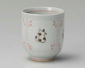 和食器 ア386-088 せねこ湯呑赤【ECJ】