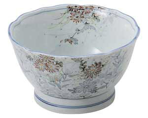 【まとめ買い10個セット品】和食器 オ442-098 古染錦春日野 桔梗型4.5丼【キャンセル/返品不可】【ECJ】