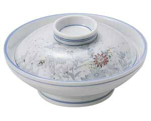 和食器 オ442-338 古染錦春日野 平蓋向【ECJ】