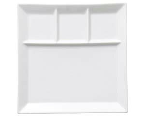 【まとめ買い10個セット品】 ツ529-158 白仕切付25cm皿【キャンセル/返品不可】【ECJ】