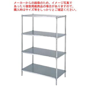 シンコー業務用ラックベタ棚4段 RBN4-12045 1188×438×1800 【法人様専用商品】 【メーカー直送/後払い決済不可】 【ラック棚 業務用】【ECJ】