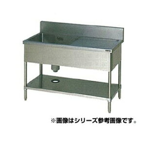 マルゼン 一槽水切シンク BG有 W1200×D600×H800〔BSM1-126L〕 【メーカー直送/後払い決済不可】【人気 1槽 シンク 簡易 流し 一層 シンク 一槽 流し台 一槽シンク 業務用 ステンレスシンク キッチン