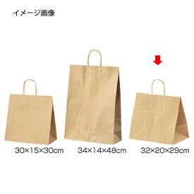 【まとめ買い10個セット品】丸ひもタイプ 茶無地 32×20×29 200枚 61-431-24-17【店舗什器 小物 ディスプレー ギフト ラッピング 包装紙 袋 消耗品 店舗備品】【ECJ】