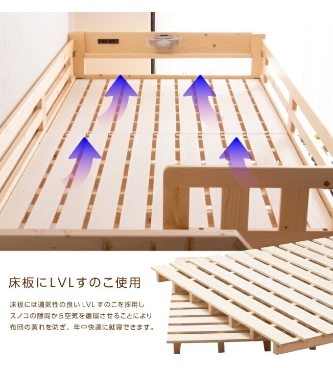 定価49800円シングル×セミダブル2段ベッド(使用期間4ヶ月)