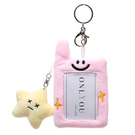 パスケース キャラクター ぬいぐるみ うさぎ ねこ 犬 定期入れ カード入れ カードケース パスケース カード収納 IDケース 社員証 韓国 キーリング もこもこ モコモコ かわいい 学生 レディース 猫