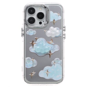iphone15 ケース かわいい 韓国 iphone14 ケース iPhone13 ケース iPhonese ケース iPhone ケース iphone12 ケース おしゃれ TPU ミラー 鏡 ぷっくり クラウド 雲 レディース 大人 女子