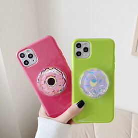 【ガラスフィルム付】 iphone12 ケース 大人かわいい mini pro max iphone11 アイフォン iphoneケース iphonexrケース iphone se 韓国 大人 女子 TPU ドーナツ グリップ 個性的 お揃い 女性