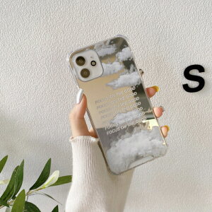 iphone13 ケース 韓国 かわいい iphone12 mini ケース iphone12 pro ケース iphone11 アイフォン iPhone ケース iphonese ケース TPU クラウド 雲 英字 シンプル お揃い レディース