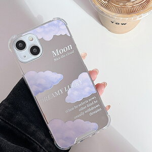 iphone14 ケース 韓国 かわいい iphone13 ケース iphone14pro iphone13 pro iphone12 mini ケース iphone11 アイフォン iPhone ケース iphonese ケース かわいい おしゃれ TPU 雲 クラウド ミラー 鏡 レディース 女性 ペ