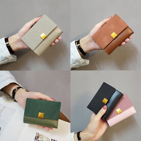 ミニ財布 レディース 使いやすい ブランド 三つ折り財布 財布 折財布 合成皮革 三つ折り 3つ折り カード 異素材 韓国 薄型 小さめ シンプル かわいい おしゃれ コンパクト 柔らかい お揃い