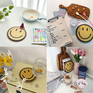 インテリア雑貨 雑貨 インスタ映え 小物 マット コースター コップ敷き コップ受け グラスマット シンプル おしゃれ スマイルデザインコルクプレート