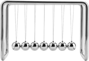 バランスボール ニュートンのゆりかご 18x9x13cm バランスボール 振り子 ゆりかご ストレス減らす 教育玩具 実験キット 卓上 フレーム バランス ボール インテリア 家の装飾 科学学習 科学物理