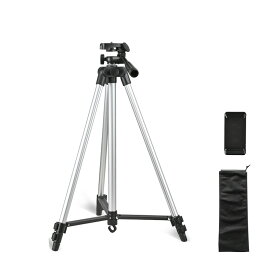 【10%OFFクーポン】【楽天2位】三脚 スマホ カメラ ビデオカメラ コンパクト 初心者 小型 収納袋付き スマホホルダー付き ミニ三脚 3段階伸縮 360回転 雲台付き 軽量 デジカメ スマホ用三脚 スマホ三脚 三脚おすすめ 安い iphone 130cm 1/4ネジ 水準器 コンパクト収納