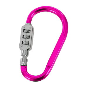 【クーポンで2点購入と30%OFF】カラビナ型ロック ダイヤル式 地球ロック 短時間の駐輪用 自転車用 超軽量 鍵不要 カギ 盗難防止 防犯対策 シンプル 着脱簡単 持ち運びやすい 小型 3桁暗証番号