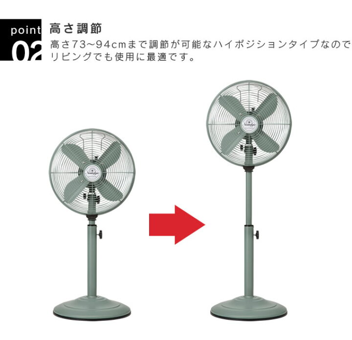 楽天市場】Nostalgic レトロリビングファン 扇風機 RT-T1824  