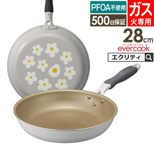 �y�y���������x�܂������zevercook �G�o�[�N�b�N �K�X��p �y�� �t���C�p�� 28cm �ԕ��O���[ EGFP28PGY �h�E�V�V�� �^ �K�X�ΑΉ� �t���C�p�� �ł��t���ɂ��� ������ ��v DOSHISHA �y�� �y�� PFOA�s�g