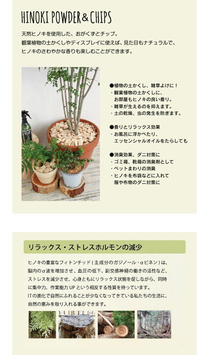 楽天市場 ヒノキチップ Hinoki Chips 2l Yklg6022 インテリアと雑貨のお店エクリティ