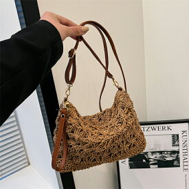 ショルダーバッグ レディース 斜めがけ 大人 軽量 小さめ 2way かごバッグ ショルダー ファスナー付き ミニショルダーバッグ 手提げ カゴバッグ 浴衣 ストローバッグ 浴衣バッグ サマーバッグ 可愛い おしゃれ お盆 夏祭り 盆踊り