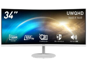 �y�V�i�zMSI�@�Q�[�~���O���j�^�[ �m34�^ /UWQHD(3440×1440) /���C�h�n�@PROMP341CQW