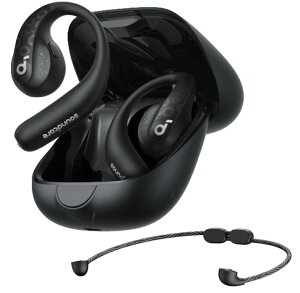 �y�V�i�zANKER Soundcore AeroFit Pro Bluetooth 5.3(�I�[�v���C���[�^���C�����X�C���z��/3D�I�[�f�B�I/PSE�Z�p��K��) �~�b�h�i�C�g�u���b�N A3871N11