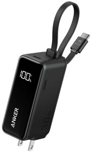�y�V�i�zAnker Power Bank [30W/Fusion/ Built-In USB-C �P�[�u��/�u���b�N�n A1636N13