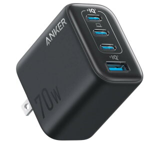 �y�V�i�zAnker Zolo Charger (70W, 4 Ports)�y PD�Ή�/PSE�Z�p��K���ziPhone �V���[�Y/Air MacBook Windows PC iPad Galaxy Android �X�}�[�g�t�H�� �m�[�gPC �e�� ���̑��@��Ή� �A���J�[