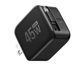 �y�V�i�zEFA-45WCHARGER2-B-JP �G�R�t���[ EcoFlow RAPID 45W GaN�}���[�d�� USB�[C�P�[�u������ �u���b�N