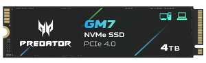 �y�V�i�zAcer Predator M.2 SSD 4TB GM7 NVMe2.0 2280 PCIe Gen4×4 ������(�ő�ǂݎ��F7400MB/s�A�ő发�����݁F6500MB/s) ����SSD ���ϋv 3D NAND TLC PS5/PS5 Pro