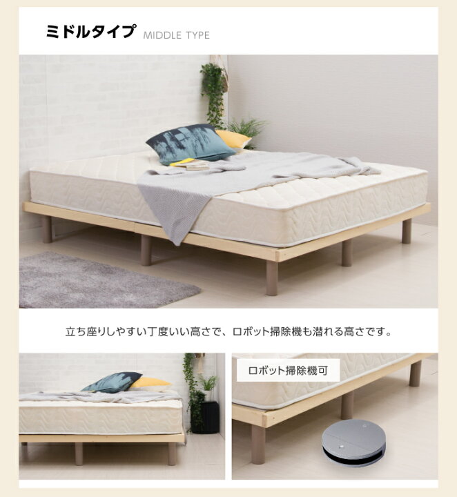 楽天市場】【耐荷重600kg】 すのこベッド クイーン 木製 組立簡単 