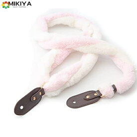 RightOn! STRAPS (ライトオン ストラップス) ふわふわ ギター ベース ウクレレストラップ 太さ 3.5cm、長さ 155cm DOLCE WHT/ROSA