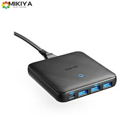 Anker PowerPort Atom III Slim (Four Ports)（PD 充電器 65W 4ポート USB-C）【PowerIQ3.0搭載 / PD対応/GaN(窒素ガリウム)採用】 iPhone iPad iPod 各種