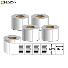 RAYFOOK 感熱ラベルシール 40×30mm 4000枚 サーマルラベルプリンター用 業務用 強粘着 耐水 ラベルシール ケーブル 郵便宛名 値札 食品 収納 FBA 配送 商品バーコードラベルなどに最適です