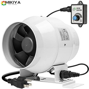 DUCTURBO 中間取付形ダクトファン 100mm 強力 風量:275?/h 猫トイレの換気扇 ダクト用換気扇 塗装ブース用換気扇 業務用有圧換気扇 無段階調速スイッチ付き PSE認証