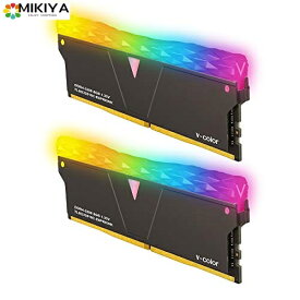 v-color Hynix IC デスクトップPC用 ゲーミングメモリ Prism Pro RGB (発光型) DDR4-3200MHz PC4-25600 16GB (8GB×2枚) U-DIMM 1.35V CL16 ヒートシンク付き