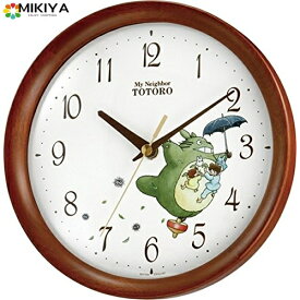 リズム(RHYTHM) となりのトトロ 掛け時計 キャラクター アナログ トトロ M27 木 茶 半艶仕上 8MGA27RH06
