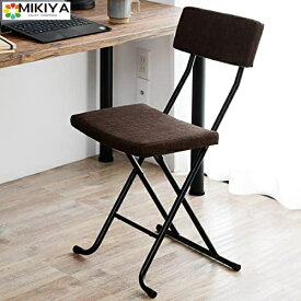 [山善] 折りたたみ椅子 (ワイド) 背もたれ付き チェア パイプ椅子 幅39.5×奥行54×高さ81cm 完成品 ダークブラウン YZX-455(DBR/BK)